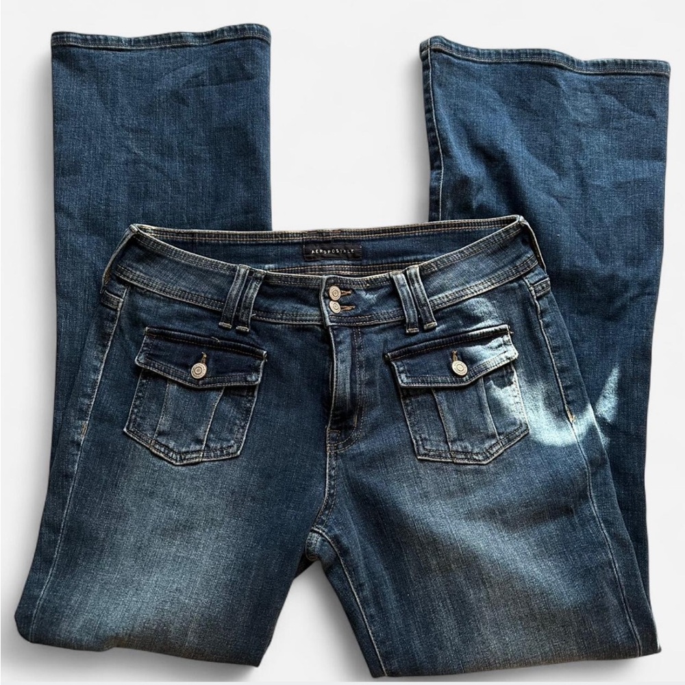 Dark-wash Low rise Denim Jeans